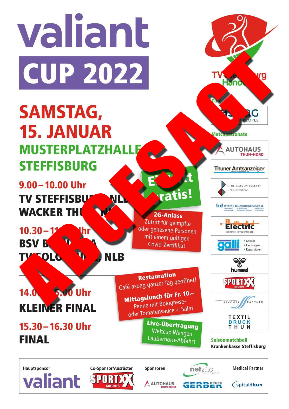 Valiant Cup 2022 ABGESAGT !!